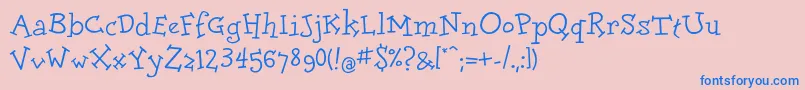 DolorescyrRegular Font – Blue Fonts on Pink Background