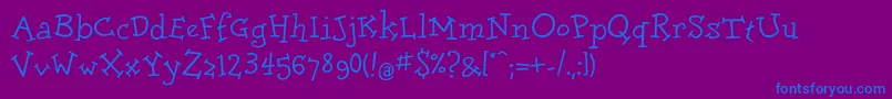 DolorescyrRegular Font – Blue Fonts on Purple Background