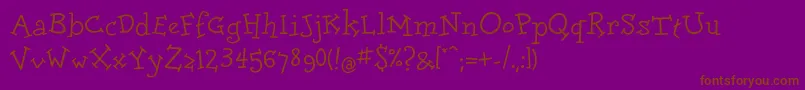 Шрифт DolorescyrRegular – коричневые шрифты на фиолетовом фоне