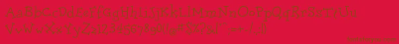 DolorescyrRegular Font – Brown Fonts on Red Background