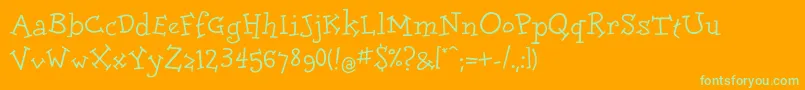 DolorescyrRegular Font – Green Fonts on Orange Background