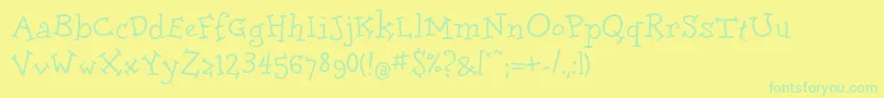 DolorescyrRegular Font – Green Fonts on Yellow Background