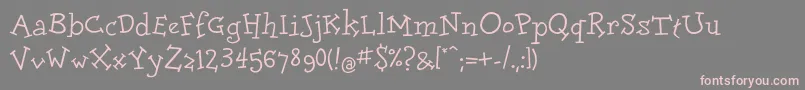 DolorescyrRegular Font – Pink Fonts on Gray Background