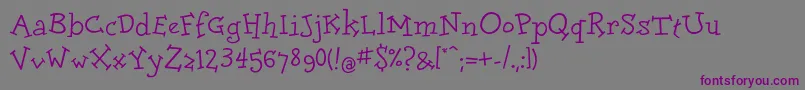 DolorescyrRegular Font – Purple Fonts on Gray Background