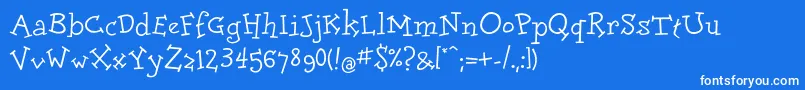 DolorescyrRegular Font – White Fonts on Blue Background