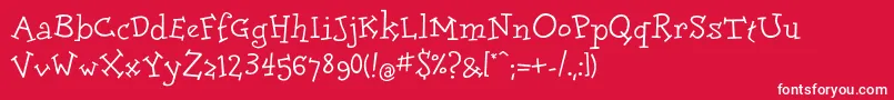 DolorescyrRegular Font – White Fonts on Red Background