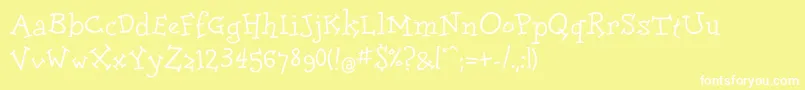 DolorescyrRegular Font – White Fonts on Yellow Background