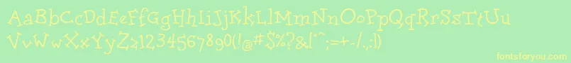 DolorescyrRegular Font – Yellow Fonts on Green Background
