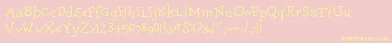 DolorescyrRegular Font – Yellow Fonts on Pink Background