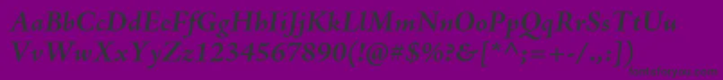 AjensonproBoldit Font – Black Fonts on Purple Background