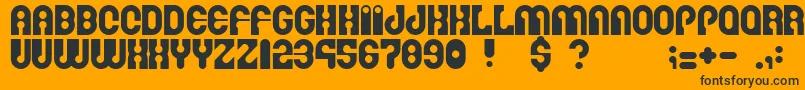 Martinafont Font – Black Fonts on Orange Background