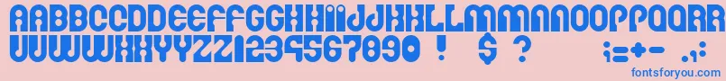 Martinafont Font – Blue Fonts on Pink Background