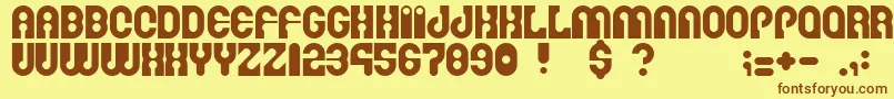 Шрифт Martinafont – коричневые шрифты на жёлтом фоне