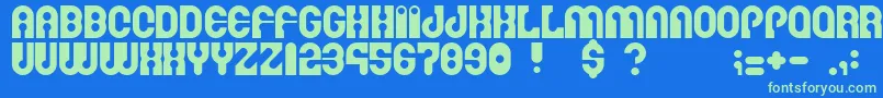 Martinafont Font – Green Fonts on Blue Background