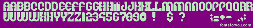 Martinafont Font – Green Fonts on Purple Background