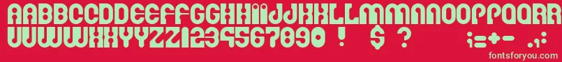 Martinafont Font – Green Fonts on Red Background