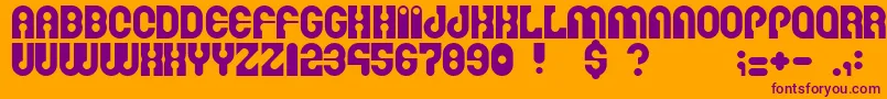 Martinafont Font – Purple Fonts on Orange Background