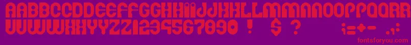 Martinafont Font – Red Fonts on Purple Background