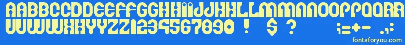 Шрифт Martinafont – жёлтые шрифты на синем фоне