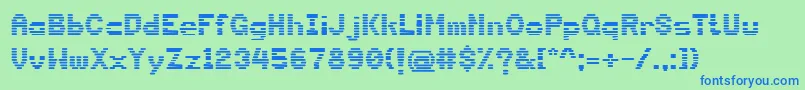 DsTerm Font – Blue Fonts on Green Background