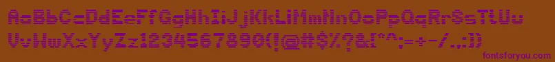 DsTerm Font – Purple Fonts on Brown Background