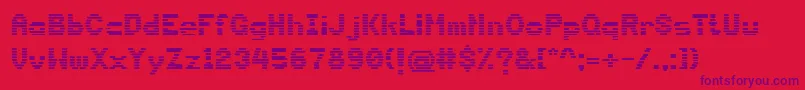 DsTerm Font – Purple Fonts on Red Background