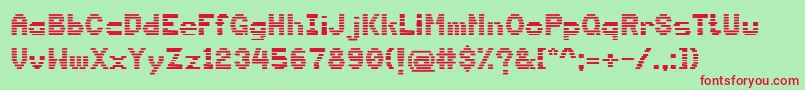 DsTerm Font – Red Fonts on Green Background