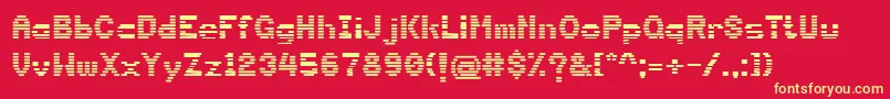 DsTerm Font – Yellow Fonts on Red Background