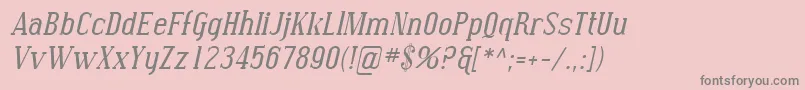 SfcovingtonItalic-Schriftart – Graue Schriften auf rosa Hintergrund