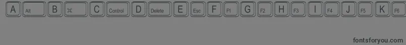 KeystrokesMt Font – Black Fonts on Gray Background