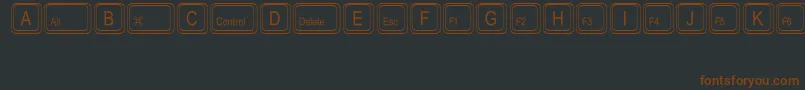 fuente KeystrokesMt – Fuentes Marrones Sobre Fondo Negro