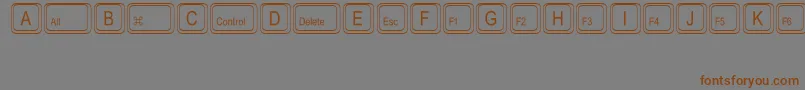 KeystrokesMt Font – Brown Fonts on Gray Background