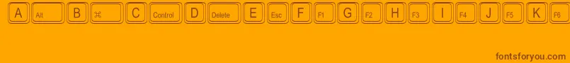 Más sobre la fuente KeystrokesMt fuente KeystrokesMt – Fuentes Marrones Sobre Fondo Naranja