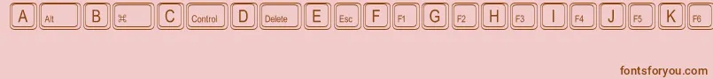 KeystrokesMt Font – Brown Fonts on Pink Background