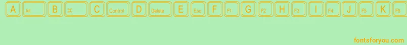 fuente KeystrokesMt – Fuentes Naranjas Sobre Fondo Verde