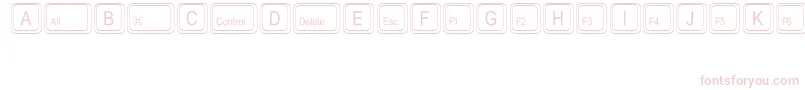 KeystrokesMt-Schriftart – Rosa Schriften auf weißem Hintergrund