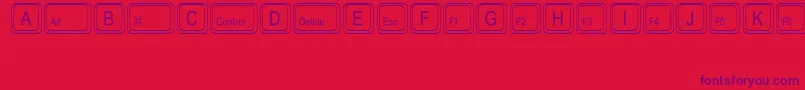 Шрифт KeystrokesMt – фиолетовые шрифты на красном фоне