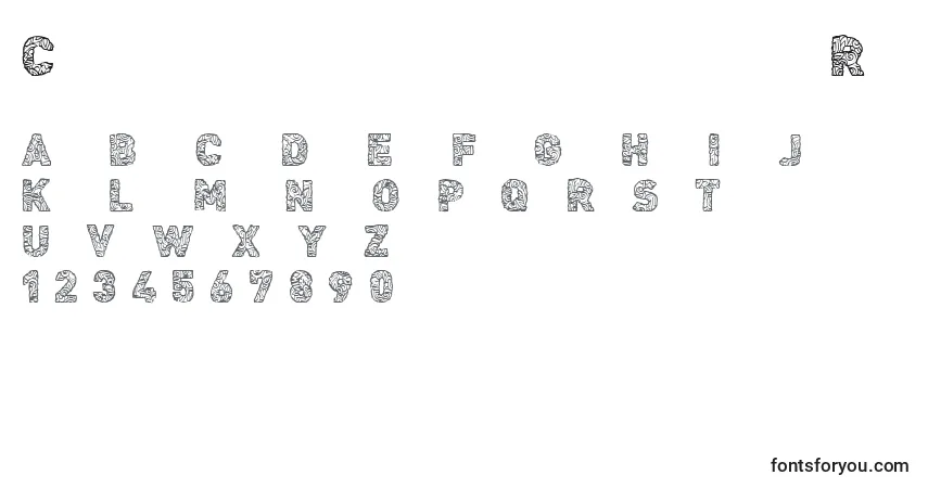 Fuente CfcivilisationmayaRegular - alfabeto, números, caracteres especiales