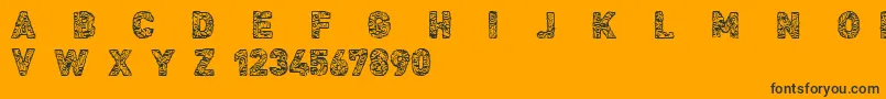 CfcivilisationmayaRegular Font – Black Fonts on Orange Background