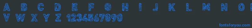 CfcivilisationmayaRegular Font – Blue Fonts on Black Background