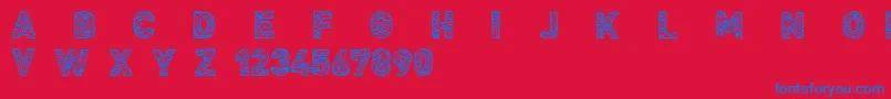 CfcivilisationmayaRegular Font – Blue Fonts on Red Background