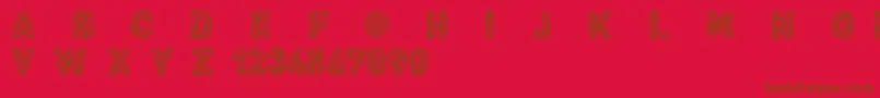 CfcivilisationmayaRegular Font – Brown Fonts on Red Background