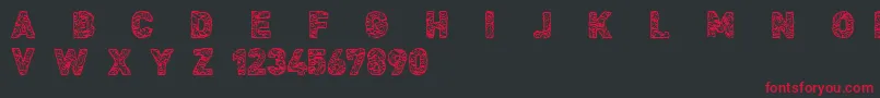 CfcivilisationmayaRegular Font – Red Fonts on Black Background