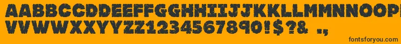 Jfrocksolid Font – Black Fonts on Orange Background