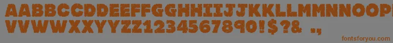 Jfrocksolid Font – Brown Fonts on Gray Background