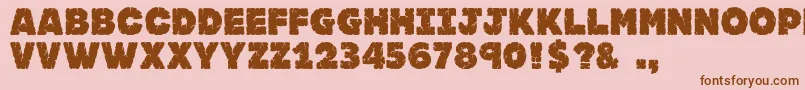 Jfrocksolid Font – Brown Fonts on Pink Background