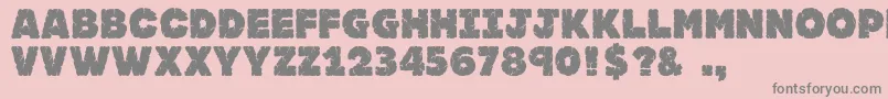 Jfrocksolid Font – Gray Fonts on Pink Background