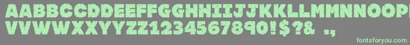 Jfrocksolid-Schriftart – Grüne Schriften auf grauem Hintergrund