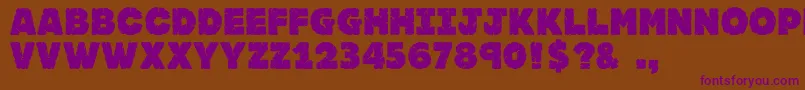 Jfrocksolid Font – Purple Fonts on Brown Background