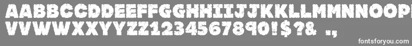Jfrocksolid Font – White Fonts on Gray Background